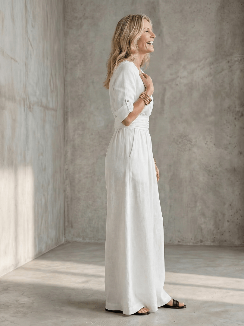 Miss | Jurk Dames Maxi Wikkel V-hals - Viscose - Miss Madera MIS-7KO4L2