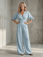 Miss | Jurk Dames Maxi Wikkel V-hals - Viscose - Miss Madera MIS-9X1MGQ