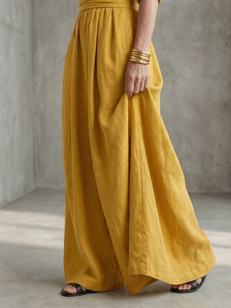 Miss | Jurk Dames Maxi Wikkel V-hals - Viscose - Miss Madera MIS-SKYNZA