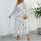 Miss | Jurk Dames Maxi Zomer Bloemenprint - Viscose - Miss Madera MIS-LANRF2