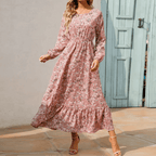 Miss | Jurk Dames Maxi Zomer Bloemenprint - Viscose - Miss Madera MIS-FCF8MP