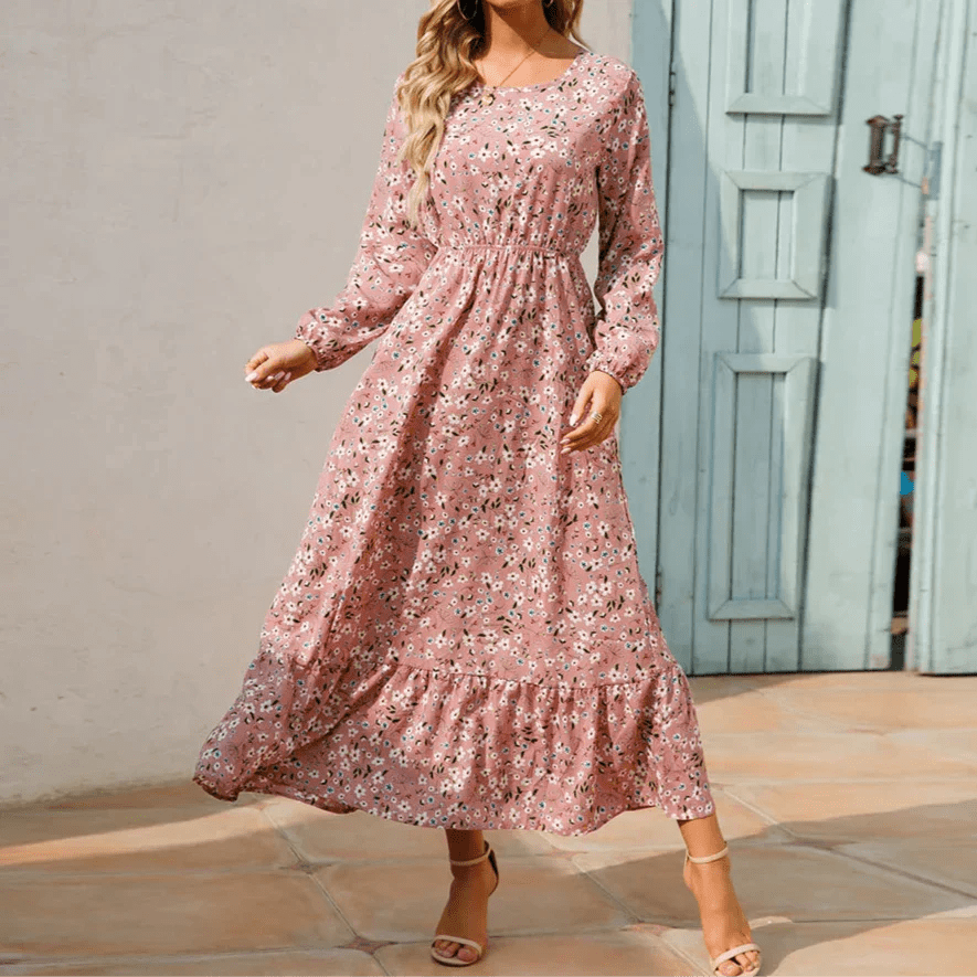 Miss | Jurk Dames Maxi Zomer Bloemenprint - Viscose - Miss Madera MIS-FCF8MP