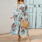 Miss | Jurk Dames Maxi Zomer Bloemenprint - Viscose - Miss Madera MIS-LANRF2