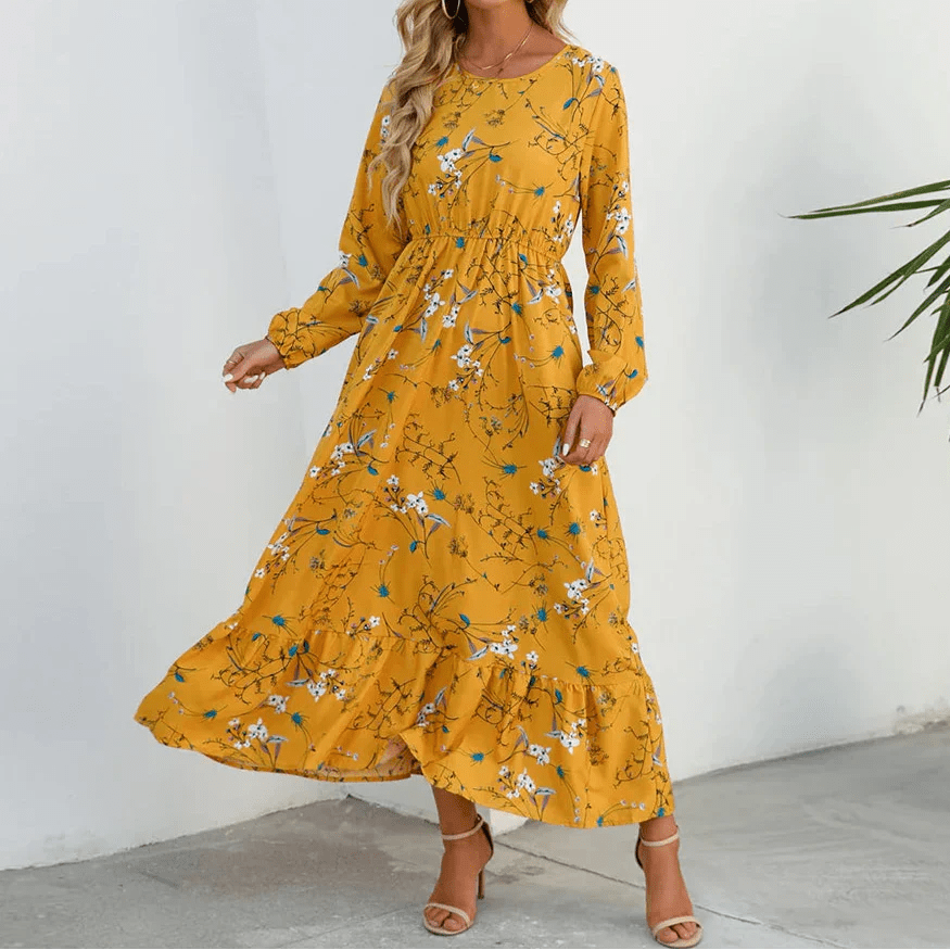 Miss | Jurk Dames Maxi Zomer Bloemenprint - Viscose - Miss Madera MIS-6QXZV3