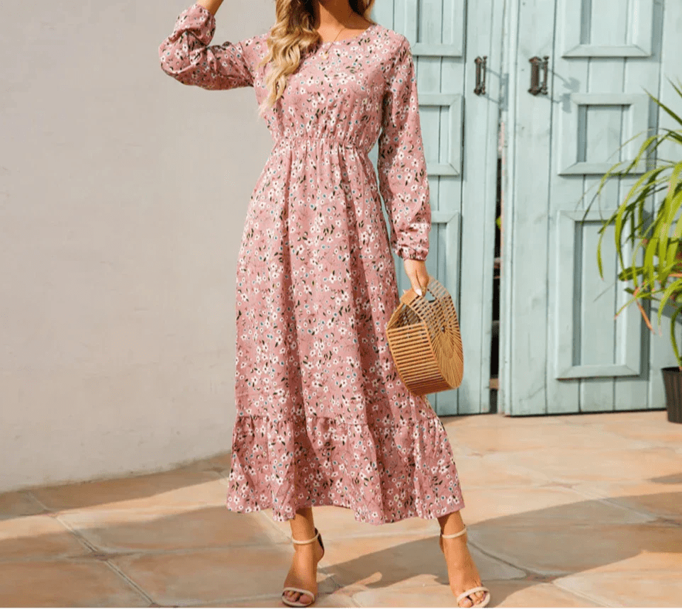 Miss | Jurk Dames Maxi Zomer Bloemenprint - Viscose - Miss Madera MIS-FCF8MP