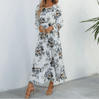 Miss | Jurk Dames Maxi Zomer Bloemenprint - Viscose - Miss Madera MIS-07RJEP
