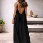 Miss | Jurk Dames Maxi Zomer Spaghettibandjes - Linnen - Miss Madera MIS-94E8U5