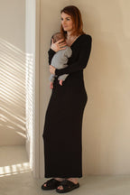 Miss | Jurk Dames Maxi Zwangerschap V-Hals Zomer - Viscose - Miss Madera MIS-XCBGGE