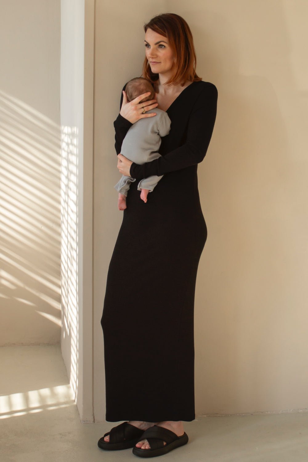 Miss | Jurk Dames Maxi Zwangerschap V-Hals Zomer - Viscose - Miss Madera MIS-XCBGGE