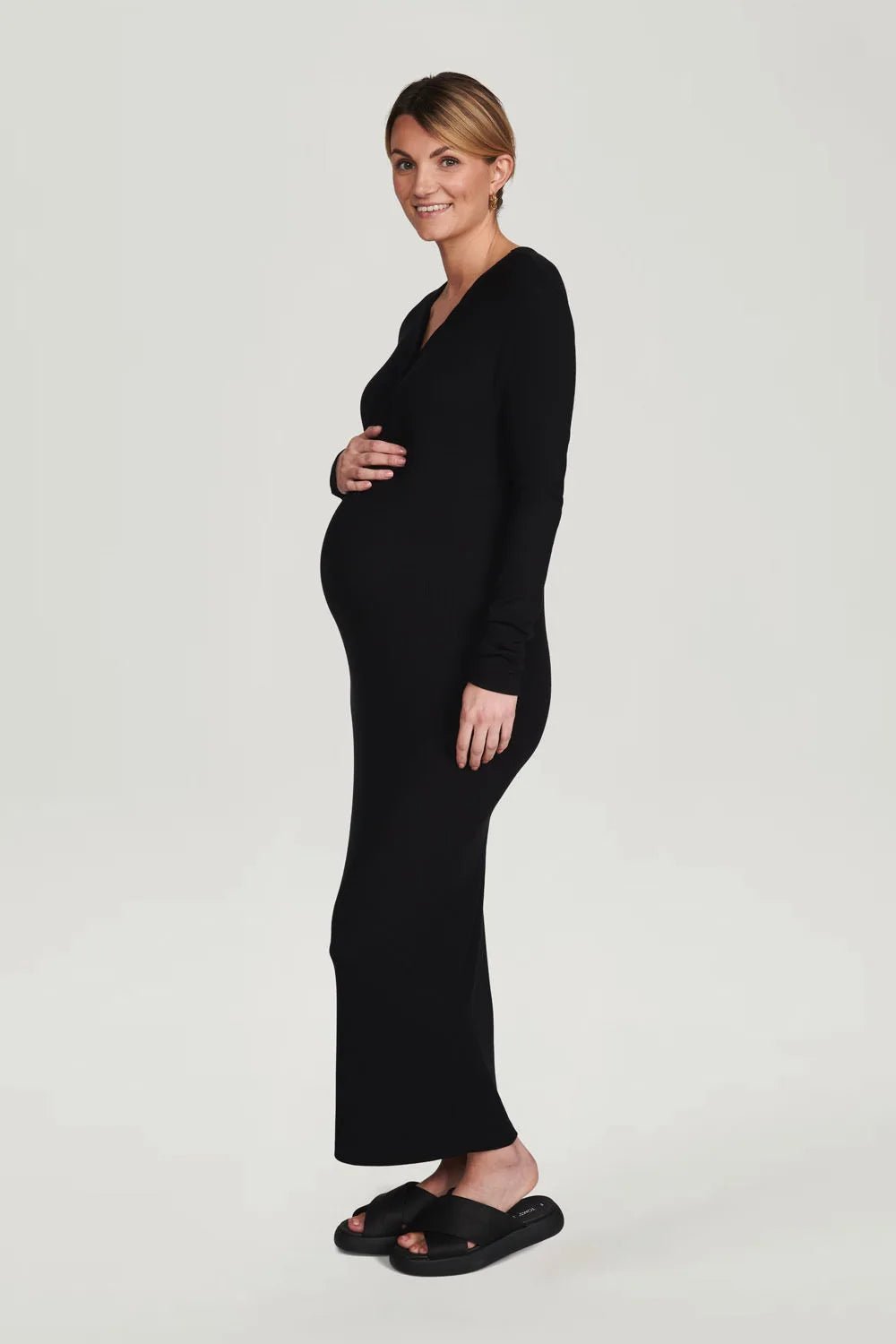 Miss | Jurk Dames Maxi Zwangerschap V-Hals Zomer - Viscose - Miss Madera MIS-XCBGGE