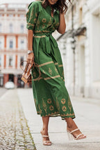 Miss | Jurk Dames Midi A-lijn Boho Print - Viscose - Miss Madera MIS-H29EQX