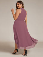 Miss | Jurk Dames Midi A - lijn Elegant - Chiffon - Miss Madera