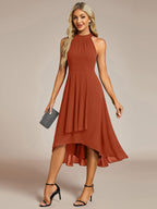 Miss | Jurk Dames Midi A - lijn Elegant - Chiffon - Miss Madera