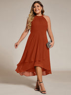 Miss | Jurk Dames Midi A - lijn Elegant - Chiffon - Miss Madera