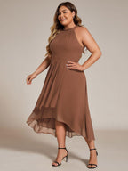 Miss | Jurk Dames Midi A - lijn Elegant - Chiffon - Miss Madera