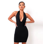 Miss | Jurk Dames Midi Backless - Gebreid - Miss Madera MIS-90D968