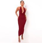 Miss | Jurk Dames Midi Backless - Gebreid - Miss Madera MIS-411234