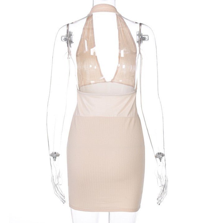 Miss | Jurk Dames Midi Backless - Gebreid - Miss Madera MIS-6B1872