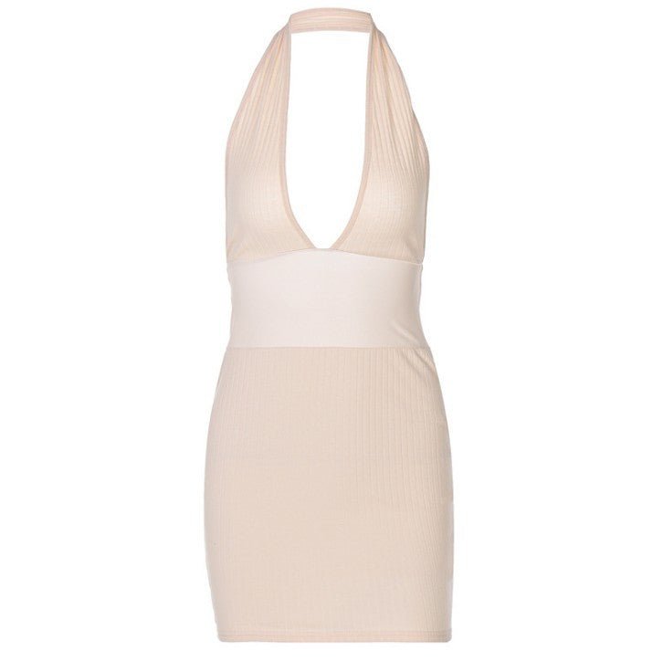 Miss | Jurk Dames Midi Backless - Gebreid - Miss Madera MIS-6B1872