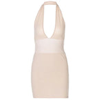 Miss | Jurk Dames Midi Backless - Gebreid - Miss Madera MIS-6B1872