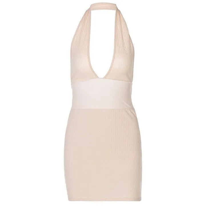 Miss | Jurk Dames Midi Backless - Gebreid - Miss Madera MIS-6B1872