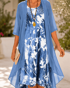 Miss | Jurk Dames Midi Bloemenprint - Chiffon - Miss Madera MIS-R6M33Z