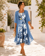 Miss | Jurk Dames Midi Bloemenprint - Chiffon - Miss Madera MIS-R6M33Z