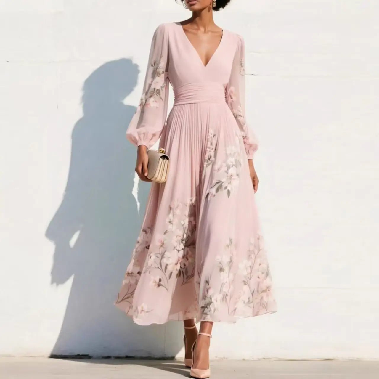 Miss | Jurk Dames Midi Bloemenprint - Viscose - Miss Madera MIS-KFAMNO