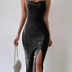 Miss | Jurk Dames Midi Bodycon Glitter - Polyester - Miss Madera MIS-CS57SQ