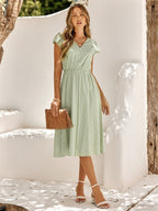 Miss | Jurk Dames Midi Boho - Viscose - Miss Madera MIS-HC9OOX