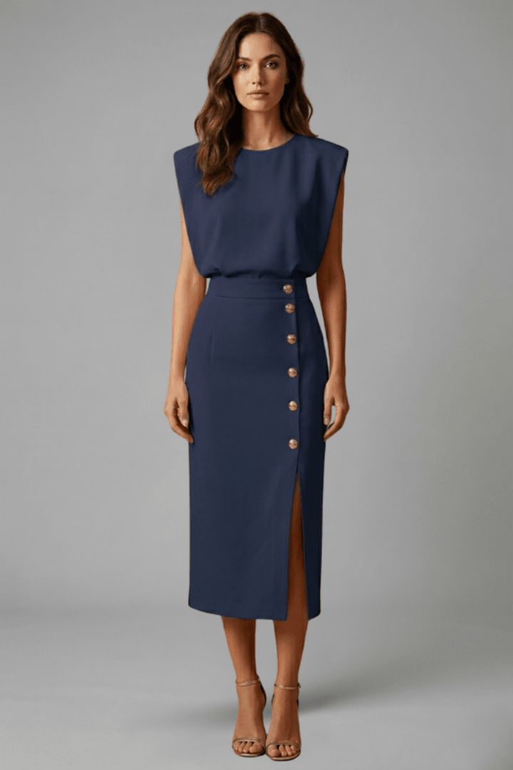 Miss | Jurk Dames Midi Casual Elegant - Polyester - Miss Madera MIS-8F1829