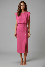 Miss | Jurk Dames Midi Casual Elegant - Polyester - Miss Madera MIS-239D29