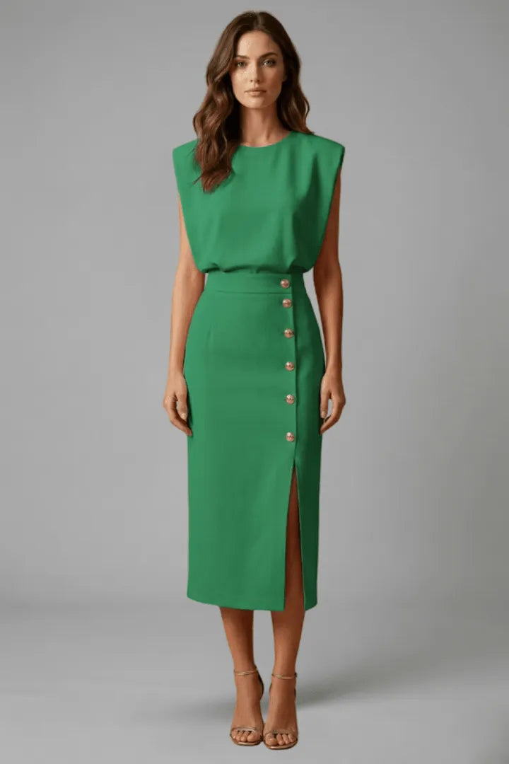 Miss | Jurk Dames Midi Casual Elegant - Polyester - Miss Madera MIS-911C79