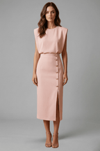 Miss | Jurk Dames Midi Casual Elegant - Polyester - Miss Madera MIS-E9A35E
