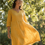Miss | Jurk Dames Midi Casual - Katoenmix - Miss Madera