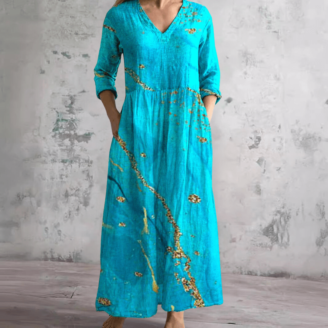 Miss | Jurk Dames Midi Casual - Polyester Mix - Miss Madera