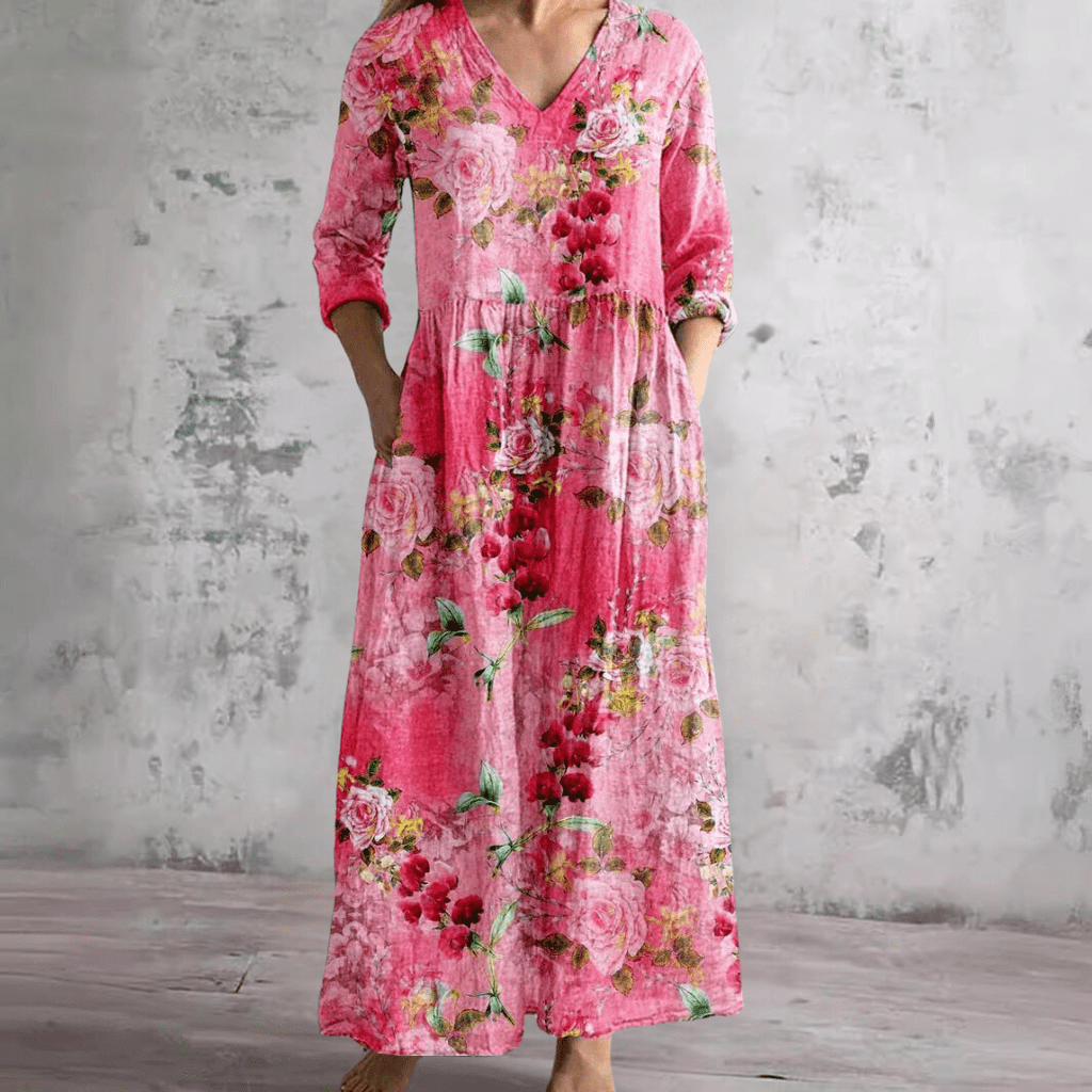 Miss | Jurk Dames Midi Casual - Polyester Mix - Miss Madera