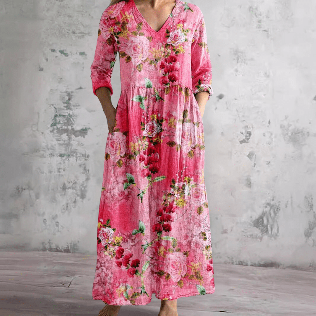 Miss | Jurk Dames Midi Casual - Polyester Mix - Miss Madera