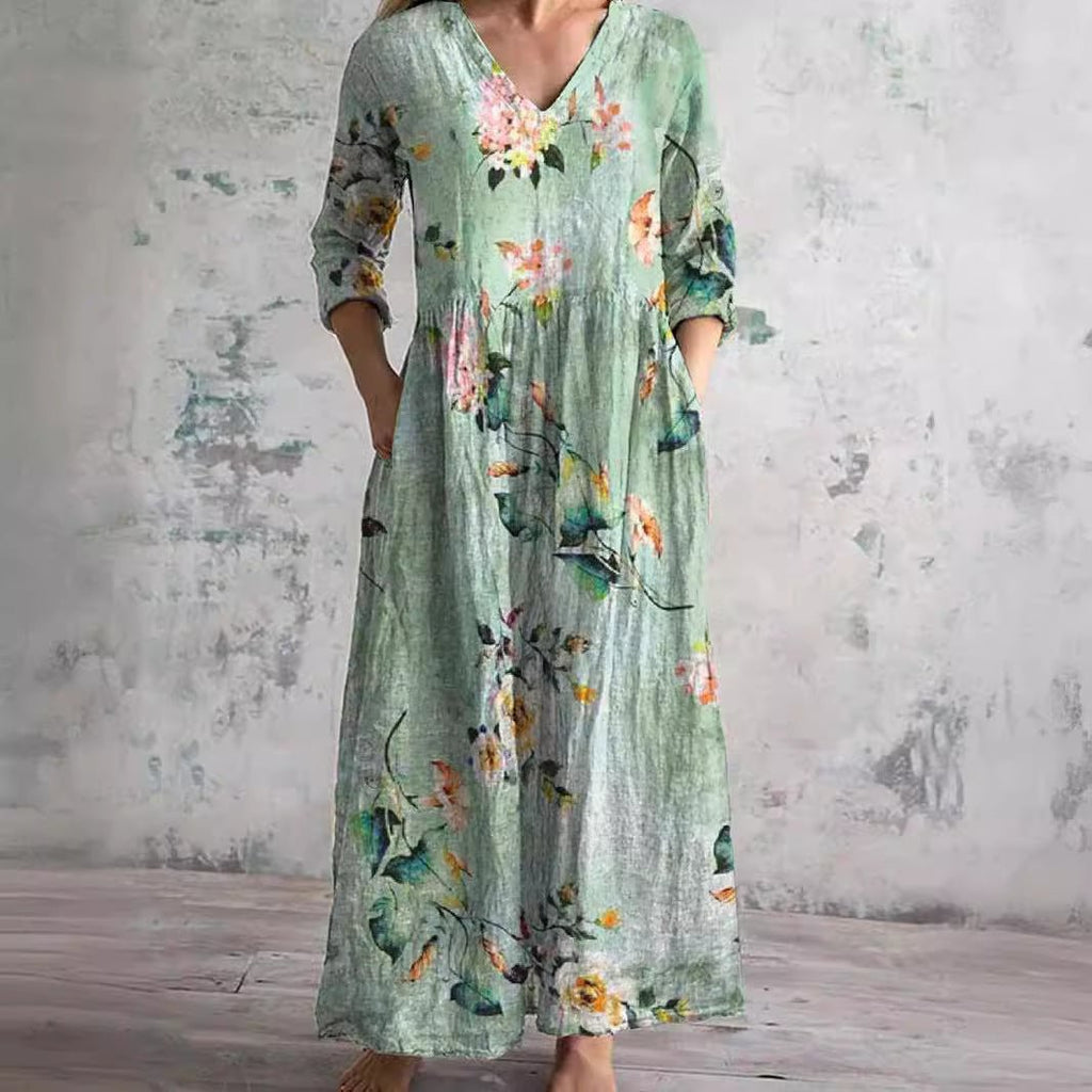 Miss | Jurk Dames Midi Casual - Polyester Mix - Miss Madera