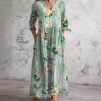 Miss | Jurk Dames Midi Casual - Polyester Mix - Miss Madera
