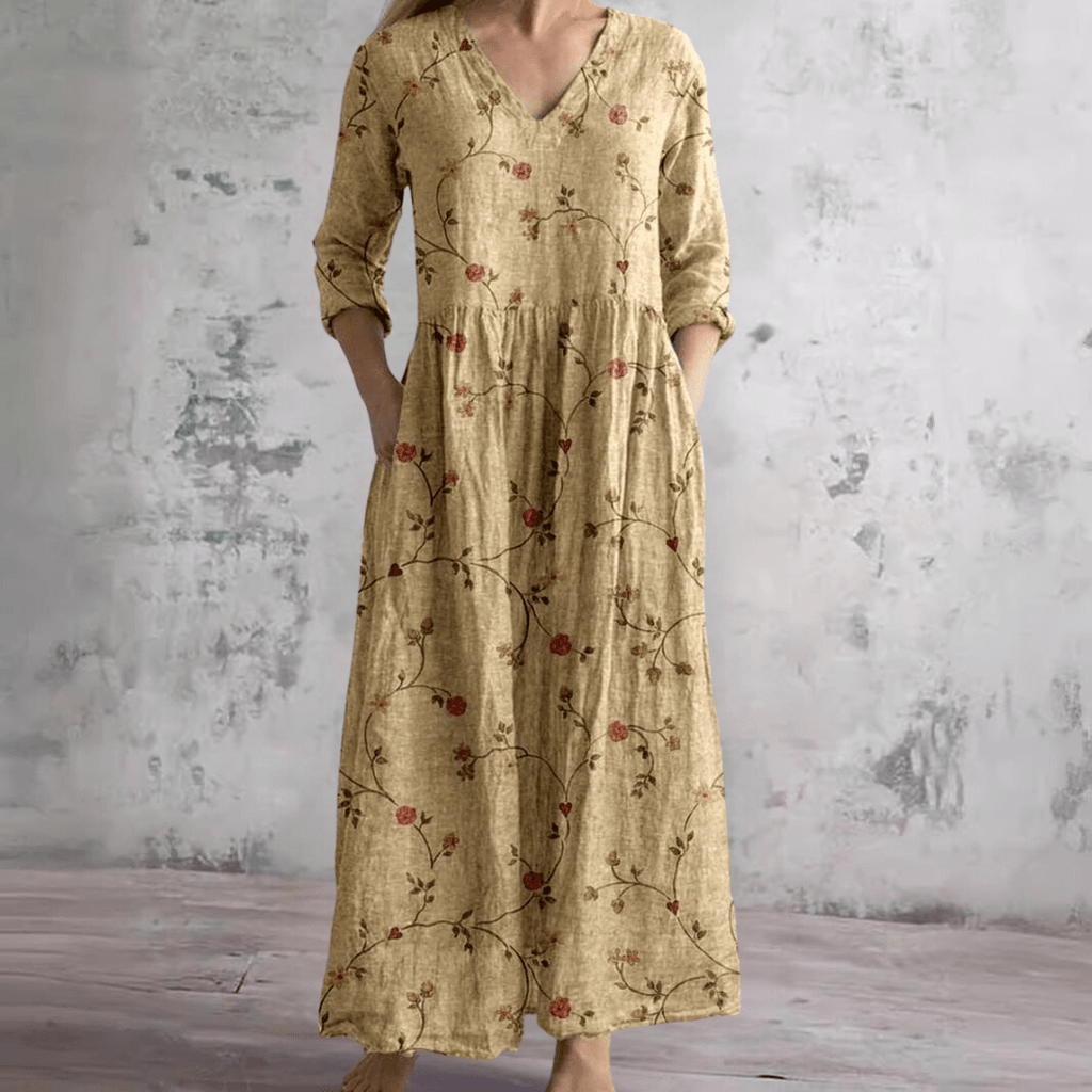 Miss | Jurk Dames Midi Casual - Polyester Mix - Miss Madera