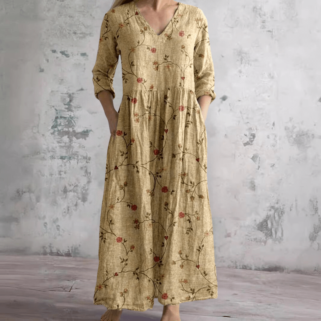 Miss | Jurk Dames Midi Casual - Polyester Mix - Miss Madera