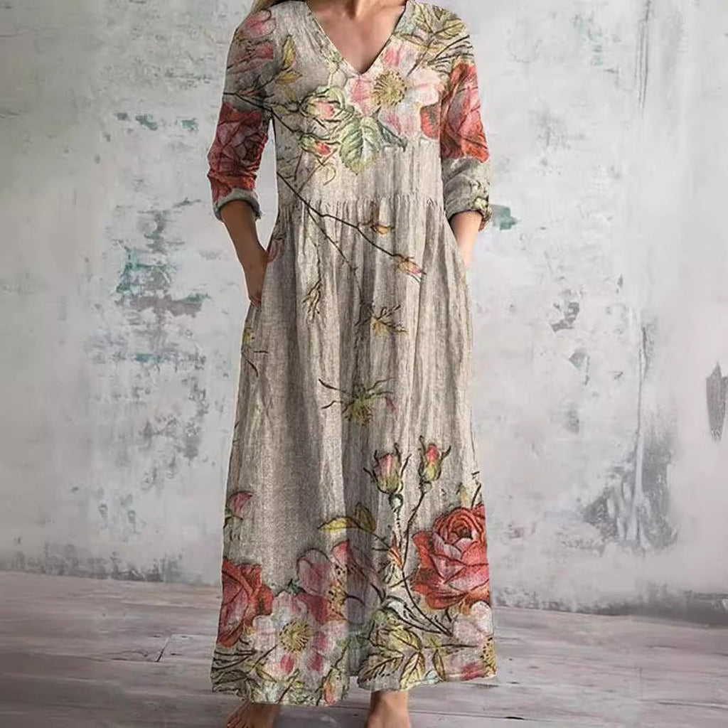 Miss | Jurk Dames Midi Casual - Polyester Mix - Miss Madera