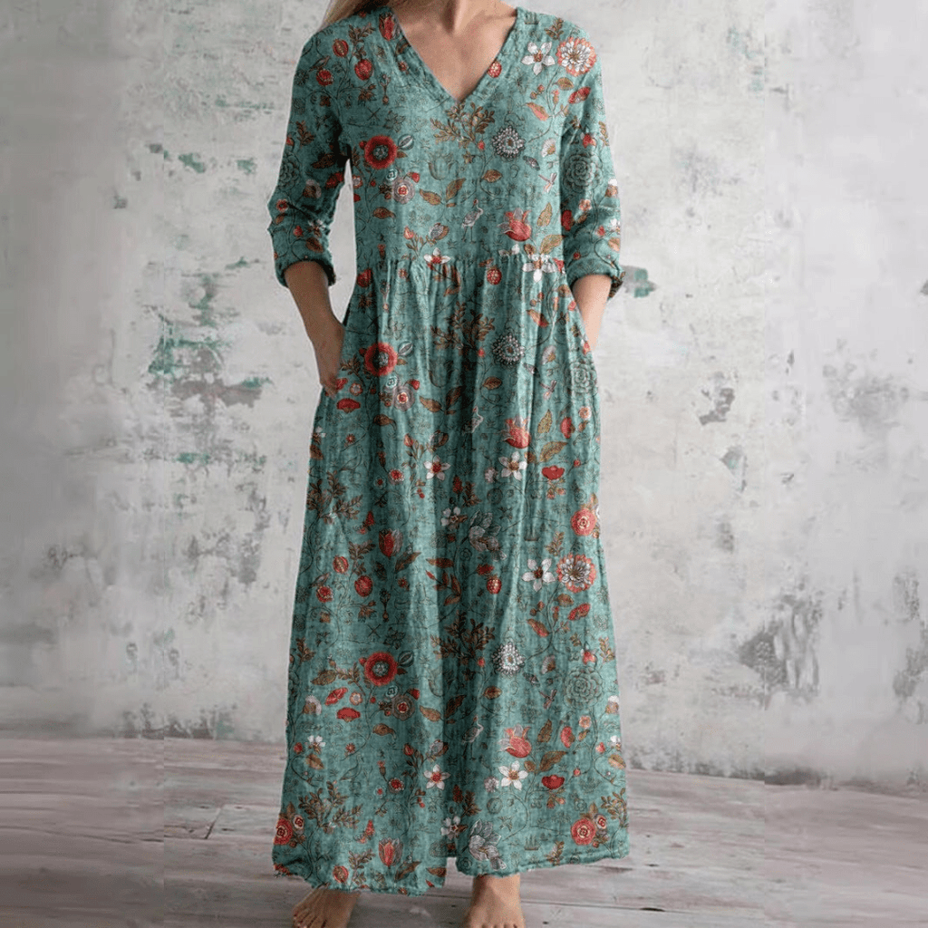 Miss | Jurk Dames Midi Casual - Polyester Mix - Miss Madera