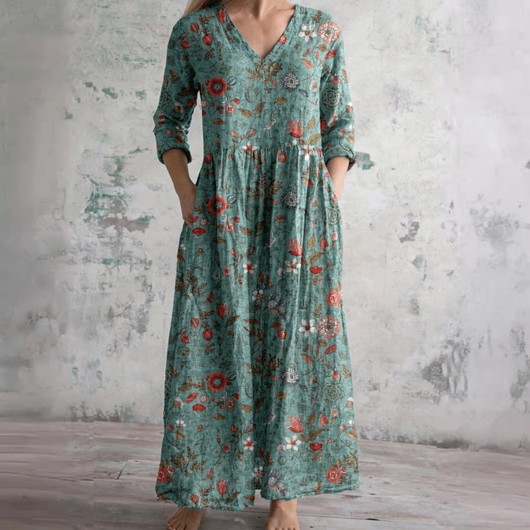 Miss | Jurk Dames Midi Casual - Polyester Mix - Miss Madera