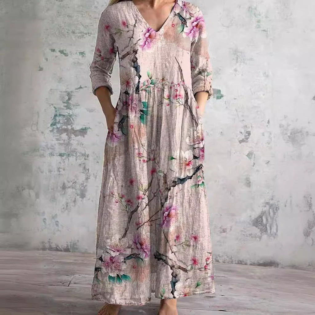 Miss | Jurk Dames Midi Casual - Polyester Mix - Miss Madera