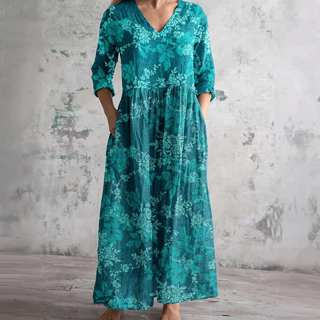 Miss | Jurk Dames Midi Casual - Polyester Mix - Miss Madera