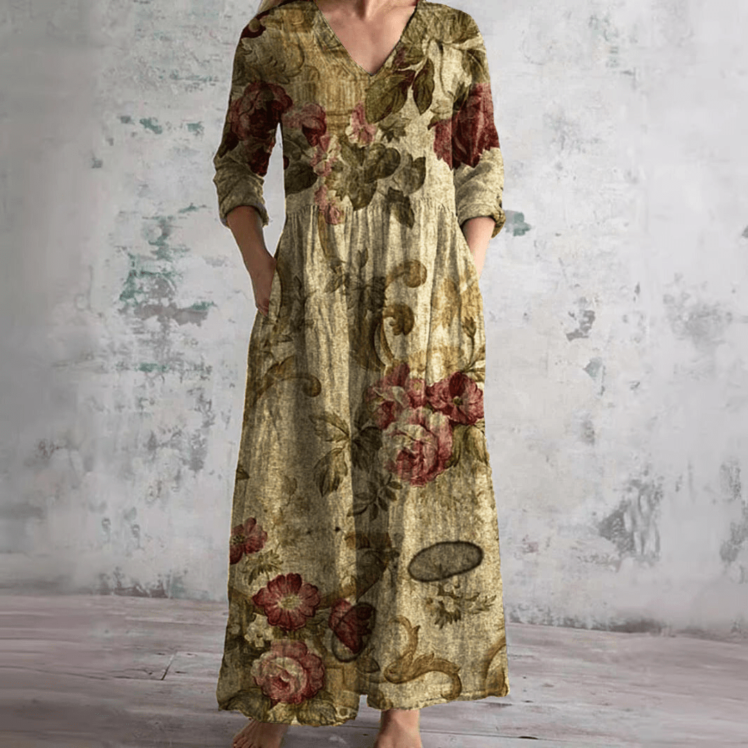 Miss | Jurk Dames Midi Casual - Polyester Mix - Miss Madera