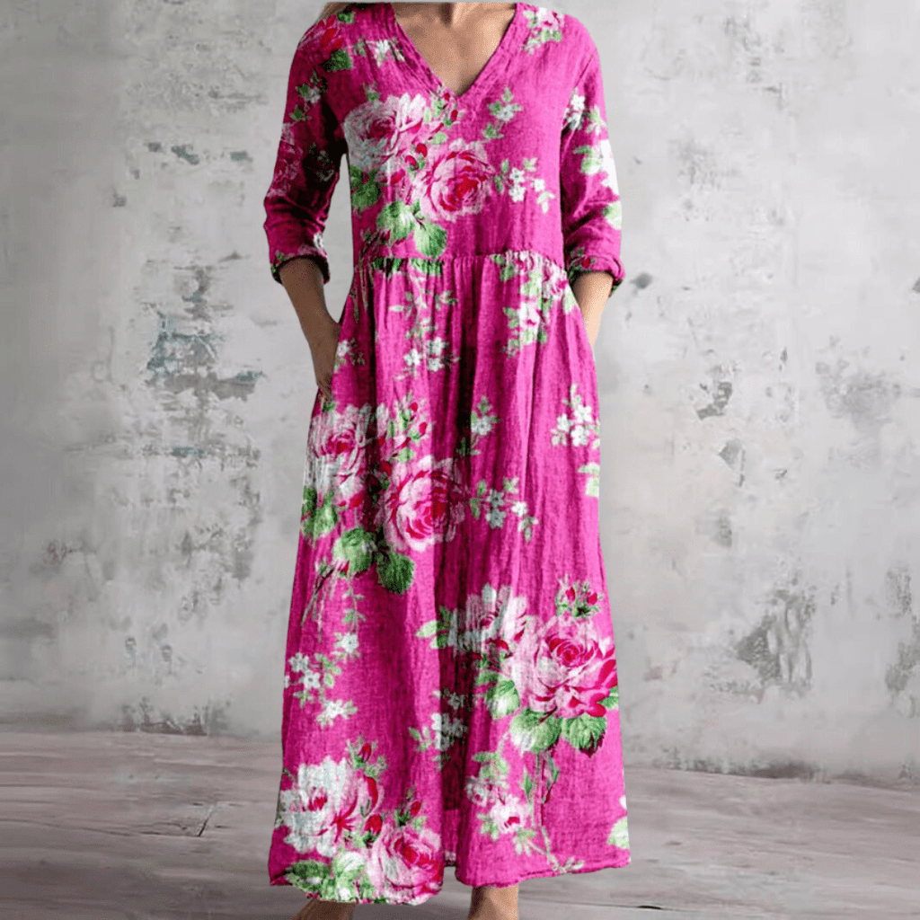 Miss | Jurk Dames Midi Casual - Polyester Mix - Miss Madera