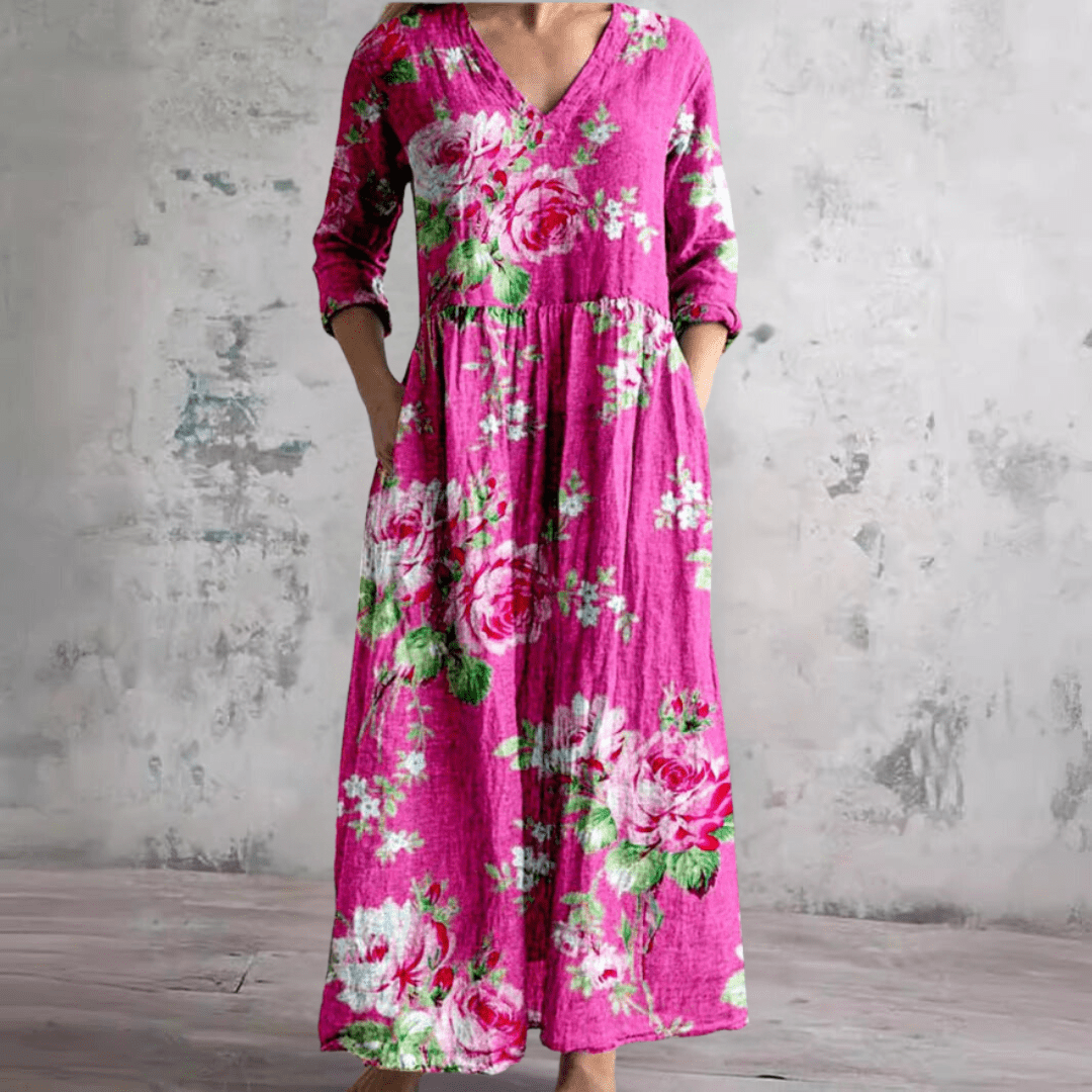 Miss | Jurk Dames Midi Casual - Polyester Mix - Miss Madera